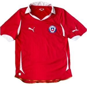 CHILE 2011 2012 HOME FOOTBALL SHIRT SOCCER JERSEY‎ PUMA SZ M MEN RED
